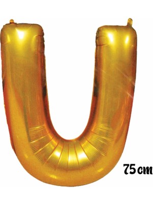 Ez Jet Ezjet  75 cm U Harfi Folyo Balon Altın