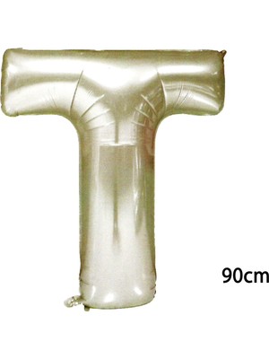 Ez Jet Ezjet  90 cm T Harfi Folyo Balon Gümüş