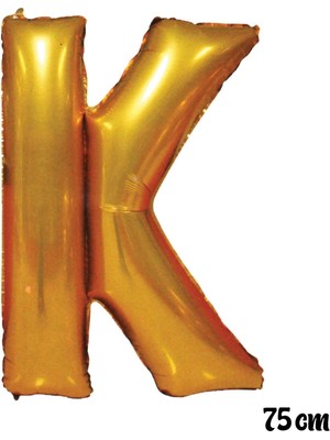 Pembecin  75 cm K Harfi Folyo Balon Altın