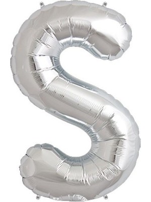 Ez Jet Ezjet  Balon Parti S Harf Gümüş Folyo Balon 102 cm