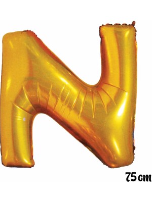 Fırsat Ayı Fırsatayı  75 cm N Harfi Folyo Balon Altın