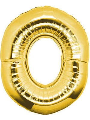 Fırsat Ayı Fırsatayı  0 Rakam Gold Altın Folyo Balon Harfli Helyum Balon 100 cm Dev Boy