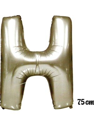 Fırsat Ayı Fırsatayı  75 cm H Harfi Folyo Balon Gümüş