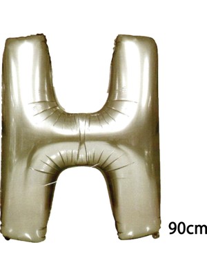 Fırsat Ayı Fırsatayı  90 cm H Harfi Folyo Balon Gümüş