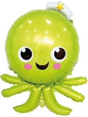 Fırsat Ayı Fırsatayı  Folyo Balon Doğum Günü Balonu Parti Balonu 90X65 cm Ahtapod