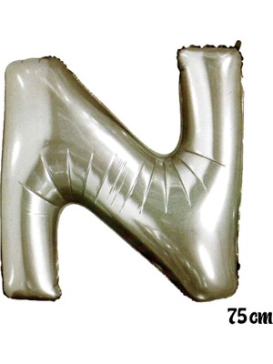 Pembecin  75 cm N Harfi Folyo Balon Gümüş