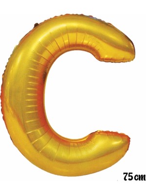 Pembecin  75 cm C Harfi Folyo Balon Altın