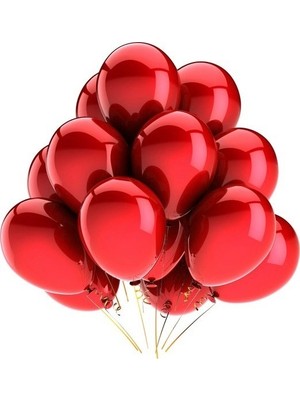Pembecin Metalik Kırmızı Balon (5 Adet)