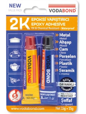 Vodabond 2k Rapid Çelik Epoxy Gri 20 ml