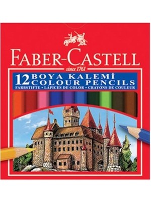 Faber-Castell Kuru Boya Kalemi 12 Renk Orta Boy Faber Castell Orta Boy Kuru Boya Kalemi 12 Renk