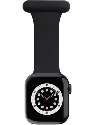 MobaxAksesuar Apple Watch 10/11 Serisi 46mm Çanta Gömlek Askılı Silikon Kordon 44