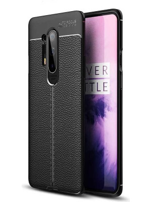 MobaxAksesuar One Plus 8 Pro Kılıf Deri Tarzı Niss Silikon Case