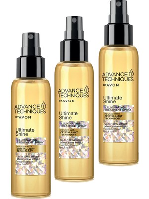 Avon Advance Techniques Parlaklık Veren Saç Bakım Spreyi 100 Ml. Üçlü Set
