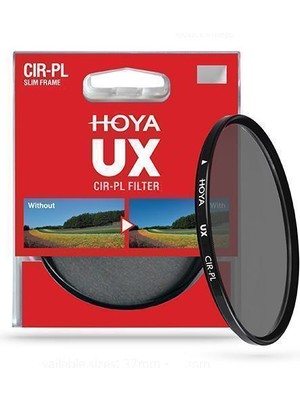 Hoya 72MM UX Dairesel Polarize Filtre İnce Çerçeve ile Yansıma Kontrolü Sağlar