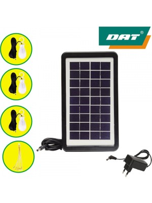 Dat DAT-9011 Güneş Enerjili Solar Şarjlı Çadır Kamp Aydınlatma Fener Seti