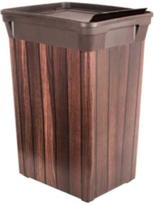 Qutu Trashbin Ahşap desenli 20 L çöp kovası