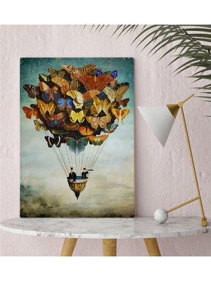 Bk Gift Kelebekler Tasarımlı Kanvas Tablo 30X50CM-1