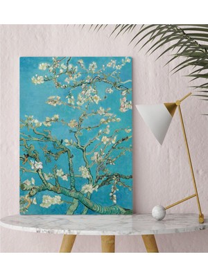 Bk Gift Badem Çiçekleri Tasarımlı Kanvas Tablo 30X50CM-1
