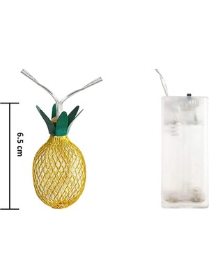 Aydınlı Dekoratif 3D Ananas Ampüllü LED Aydınlatma 10 Ledli