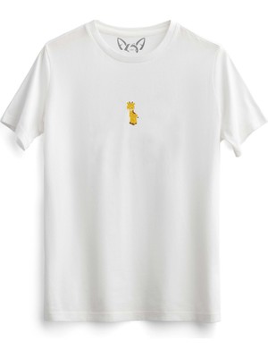 Alfa Tshirt  Animal Zürafa Resimli Dijital Baskılı Beyaz Tshirt