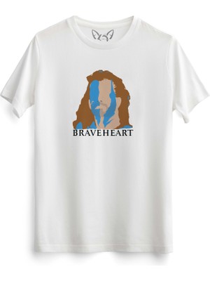 Alfa Tshirt Braveheart Baskılı Beyaz Tshirt