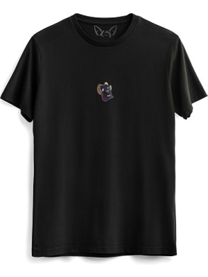 Alfa Tshirt  Animal Boğa Dijital Baskılı  Siyah Tshirt