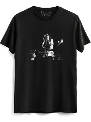 Alfa Tshirt Duman Resimli Baskılı Çocuk Siyah Tshirt