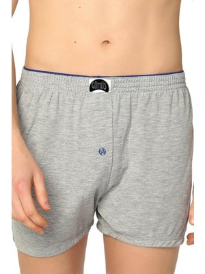 Gümüş 3 Adet Gri Renk Havlu Bel Boxer