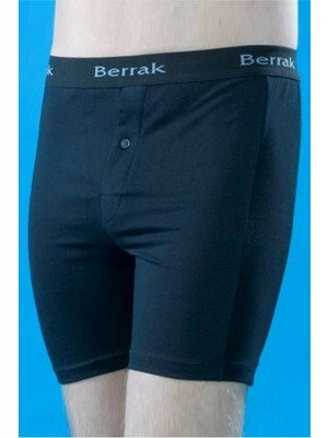 Berrak 12 Adet Lacivert Renk Düğmeli Likralı Boxer
