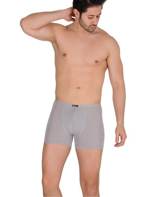 Berrak 6 Adet Gri Renk Ince Kemerli Modal Boxer