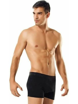 Tutku 10 Adet Siyah Renk Likralı Boxer