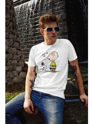 Grif Snoopy Baskılı Erkek T-Shirt