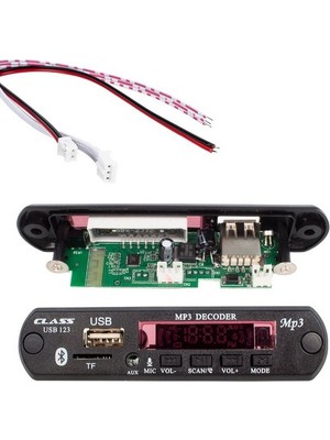 Class USB123 Oto Bluetooth Aux Çevirici Kit Konuşma Özellikli Mikrofonlu - Araç Içi Görüşmeli Modül