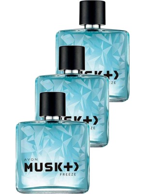 Avon Musk Freeze Erkek Parfüm Edt 75 Ml. Üçlü Set