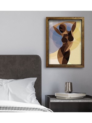 Bk Gift Yatak Odası Konseptli Doğal Masif Ahşap Çerçeveli Tablo 45X65CM-12