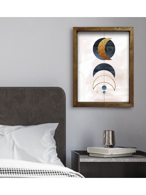 Bk Gift Yatak Odası Konseptli Doğal Masif Ahşap Çerçeveli Tablo 45X65CM-65