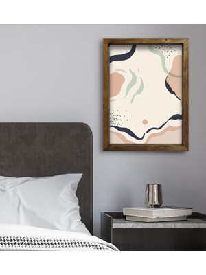 Bk Gift Yatak Odası Konseptli Doğal Masif Ahşap Çerçeveli Tablo 45X65CM-46