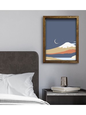 Bk Gift Yatak Odası Konseptli Doğal Masif Ahşap Çerçeveli Tablo 45X65CM-40
