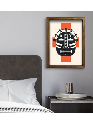 Bk Gift Yatak Odası Konseptli Doğal Masif Ahşap Çerçeveli Tablo 45X65CM-106