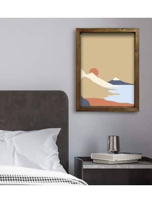 Bk Gift Yatak Odası Konseptli Doğal Masif Ahşap Çerçeveli Tablo 45X65CM-39