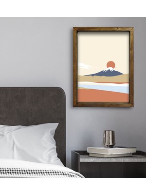 Bk Gift Yatak Odası Konseptli Doğal Masif Ahşap Çerçeveli Tablo 45X65CM-38