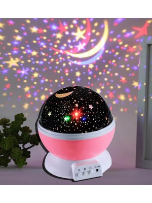 Dekoranya Starmaster Klc-03 3 x Kalem Pilli + 5 Volt Yıldız Yansıtmalı Küre Tip Gece Lambası