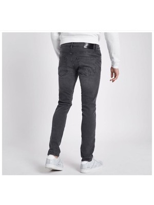 Taşlamalı  Skinny Jean Antrasit-Gri