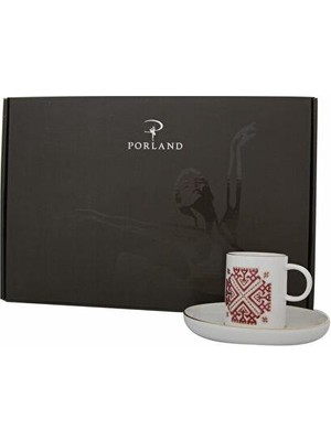 Porland Arabesque Desen6 Kahve Takımı 12 Parça 04ALM006540