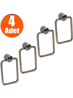 Badem10 Nobel Sarkaç Mobilya Dolap Çekmece Kulpu Kulbu Antik Sarı Kulp (4 Adet)