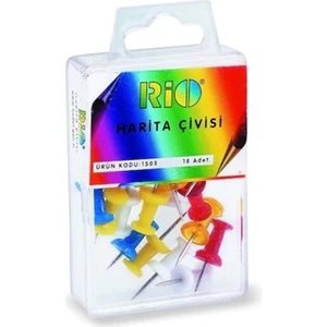 Renkli Harita Çivisi 18 Adet