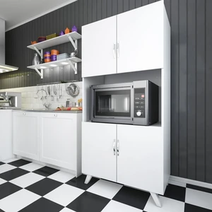 GB-2003 Mikrodalga Fırın Bölmeli Çok Amaçlı Dolap %100 Mdf