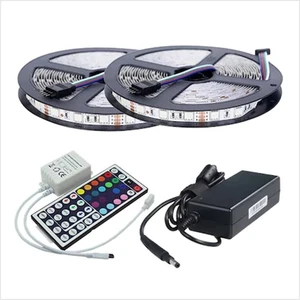 Rgb Şerit LED 10 M 44 Tuşlu Kumanda Dış Mekan Silikonlu 5050 Smd 3 Çipli
