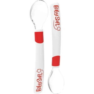 2'li Silikon Mama Kaşığı Kırmızı