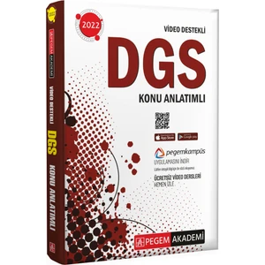 Pegem Akademi Yayıncılık DGS 2022 Video Destekli Konu Anlatımlı